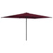 Hageparasol 200 x 300 cm Polyester Rektangulær Bordeaux Rød