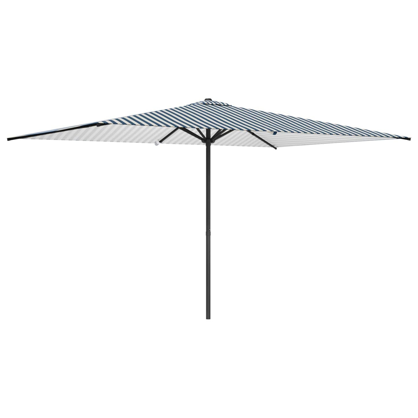 Hageparasol 200 x 300 cm Polyester Rektangulær Blå og hvit