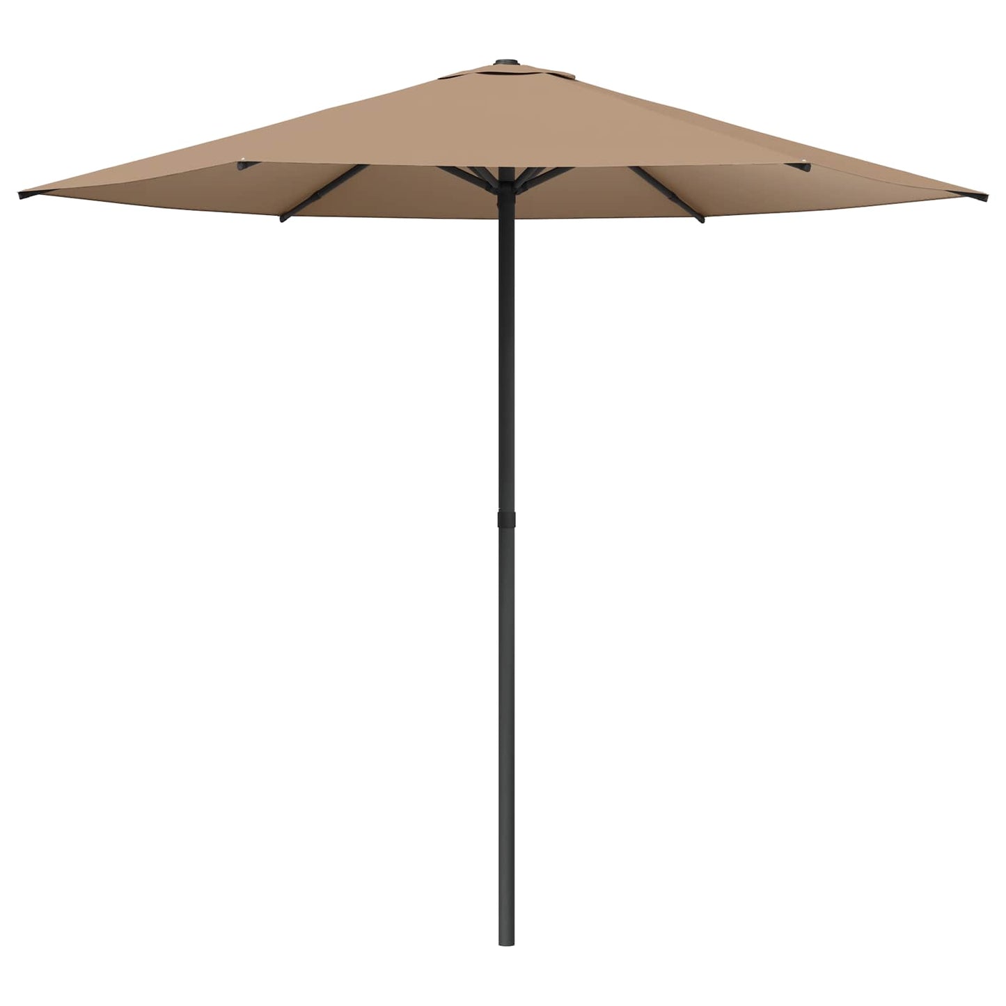 Hageparasol 230 x 230 cm Polyester Rektangulær Gråbrun