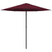 Hageparasol 230 x 230 cm Polyester Rektangulær Bordeaux Rød