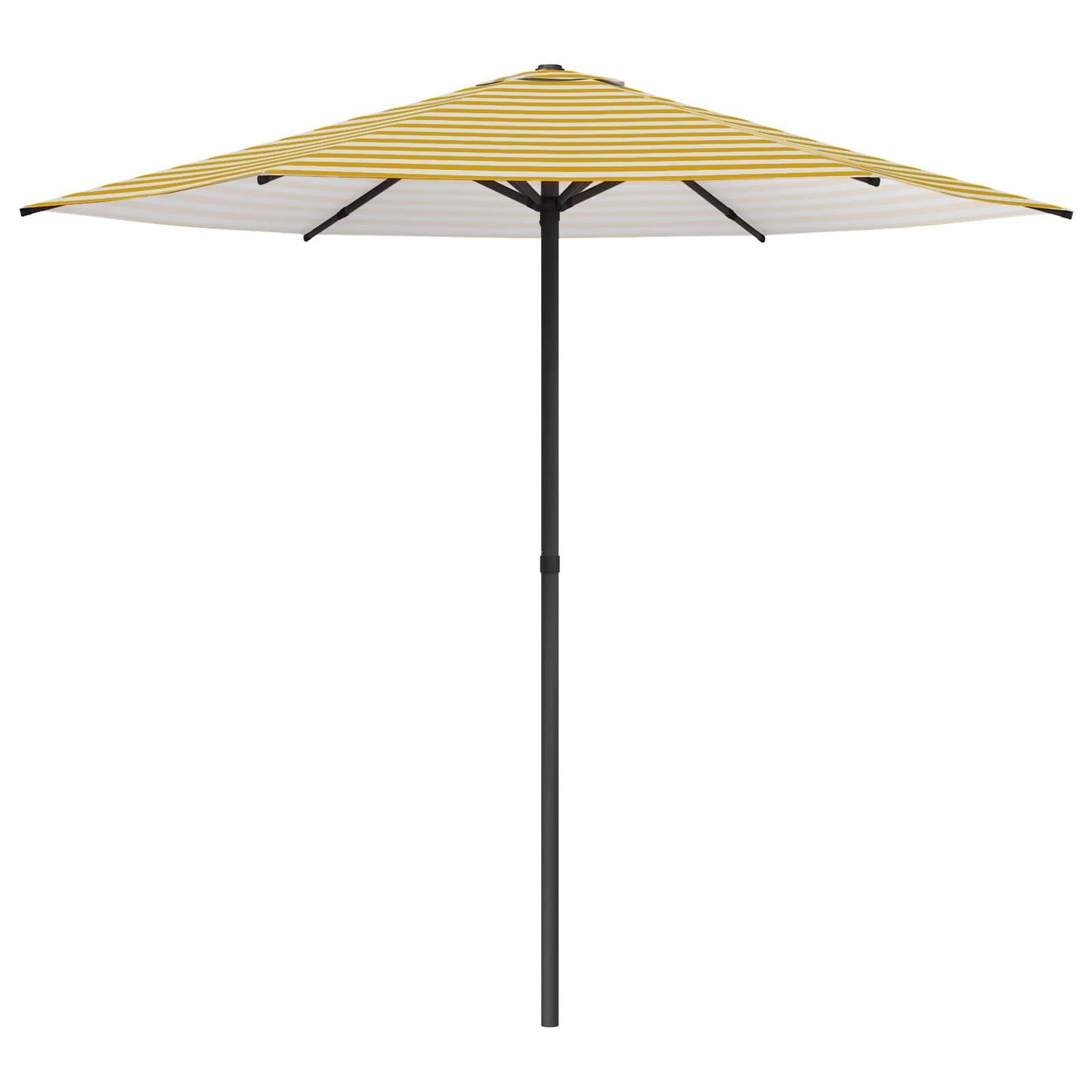 Hageparasol 230 x 230 cm Polyester Rektangulær Gul og hvit
