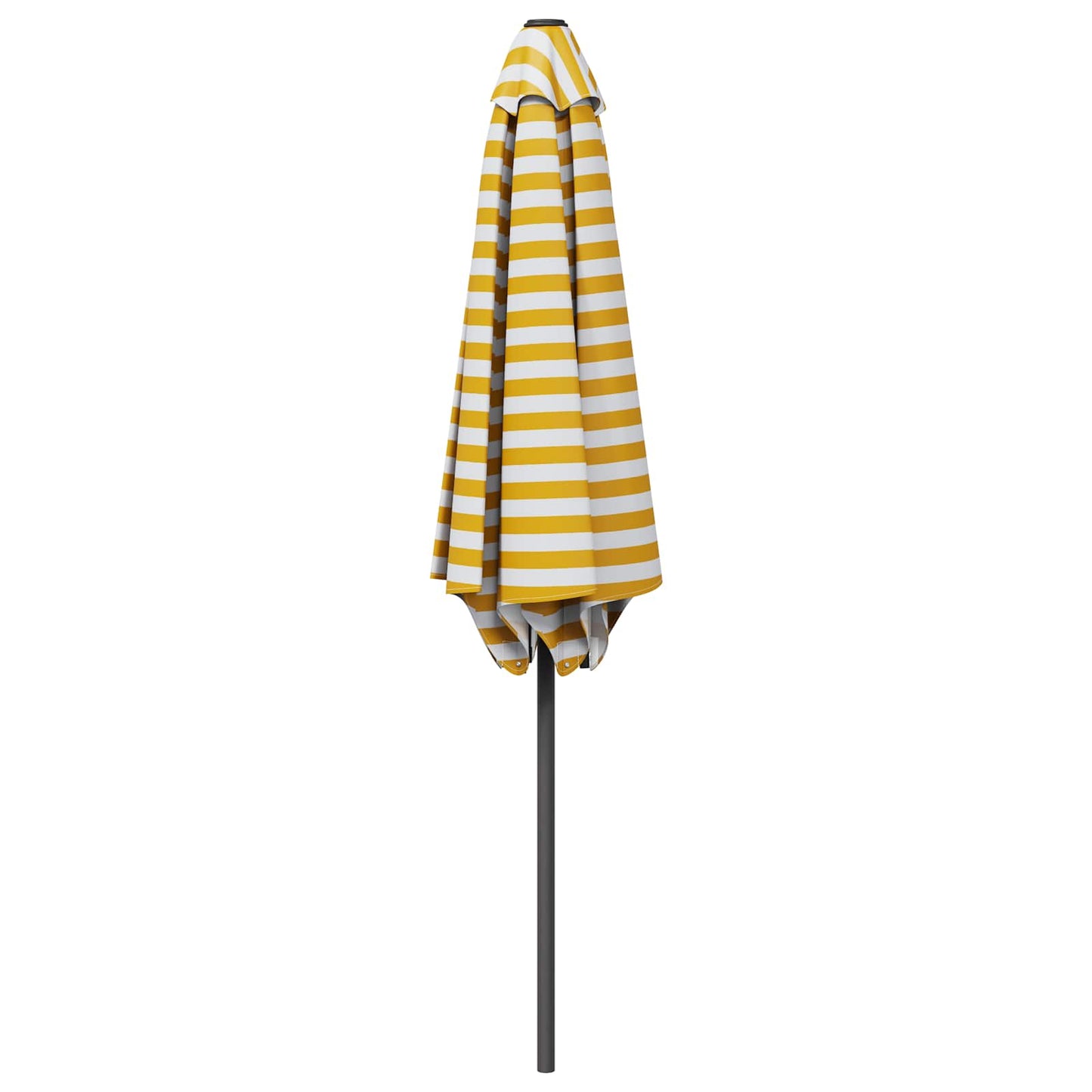 Hageparasol 230 x 230 cm Polyester Rektangulær Gul og hvit