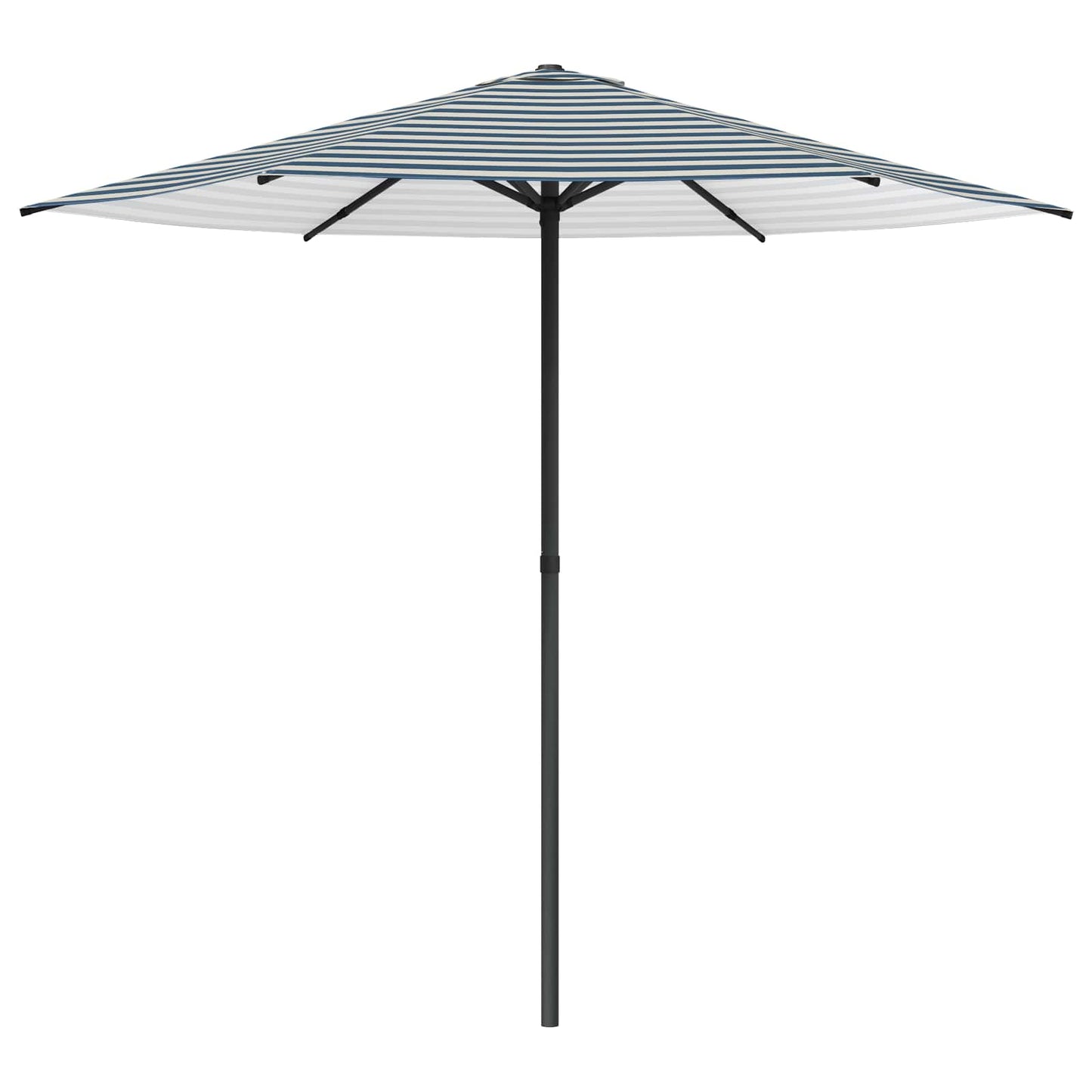 Hageparasol 230 x 230 cm Polyester Rektangulær Blå og hvit