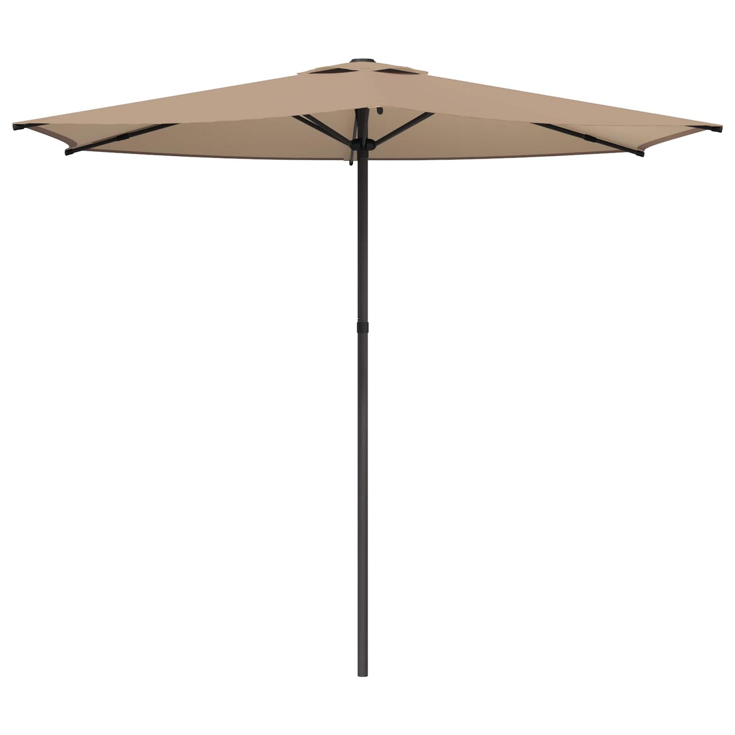 Hageparasol 270 x 270 cm Polyester Rektangulær Gråbrun