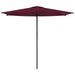 Hageparasol 270 x 270 cm Polyester Rektangulær Bordeaux Rød