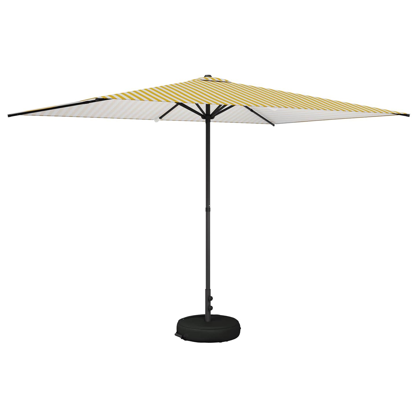 Hageparasol 200 x 300 cm Polyester Rektangulær Gul og hvit