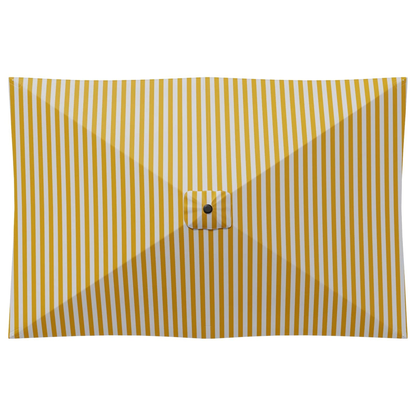 Hageparasol 200 x 300 cm Polyester Rektangulær Gul og hvit