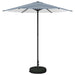 Hageparasol med base 230 x 230 cm Polyester Rektangulær