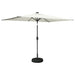Hageparasoll med LED-lamper 200 x 300 cm Polyester Krem