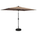 Hageparasol med LED-lamper og fot 200 x 300 cm Polyester