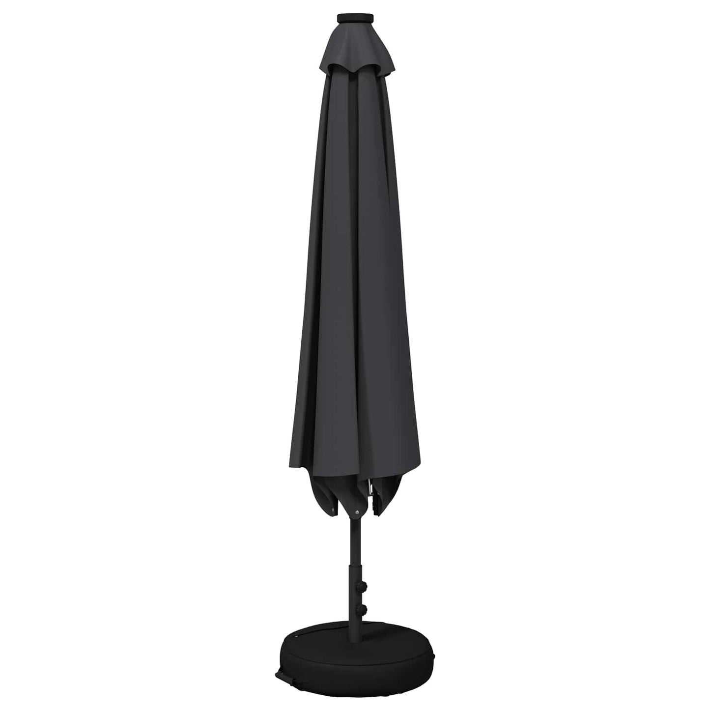 Hageparasol med LED-lamper og fot 200 x 300 cm Polyester