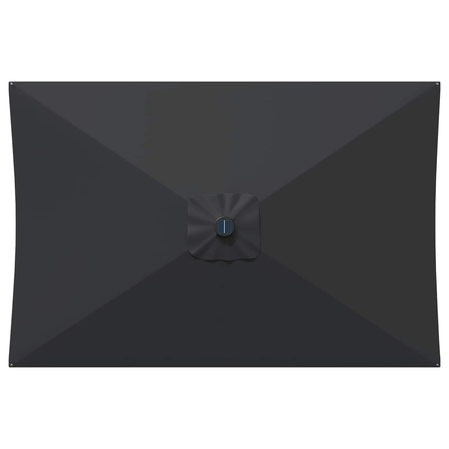 Hageparasol med LED-lamper og fot 200 x 300 cm Polyester