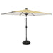 Hageparasol med LED-lamper og fot 200 x 300 cm Polyester