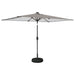 Hageparasol med LED-lamper og fot 200 x 300 cm Polyester