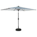 Hageparasol med LED-lamper og fot 200 x 300 cm Polyester