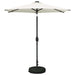 Hageparasoll med LED-lamper 230 x 230 cm Polyester Krem
