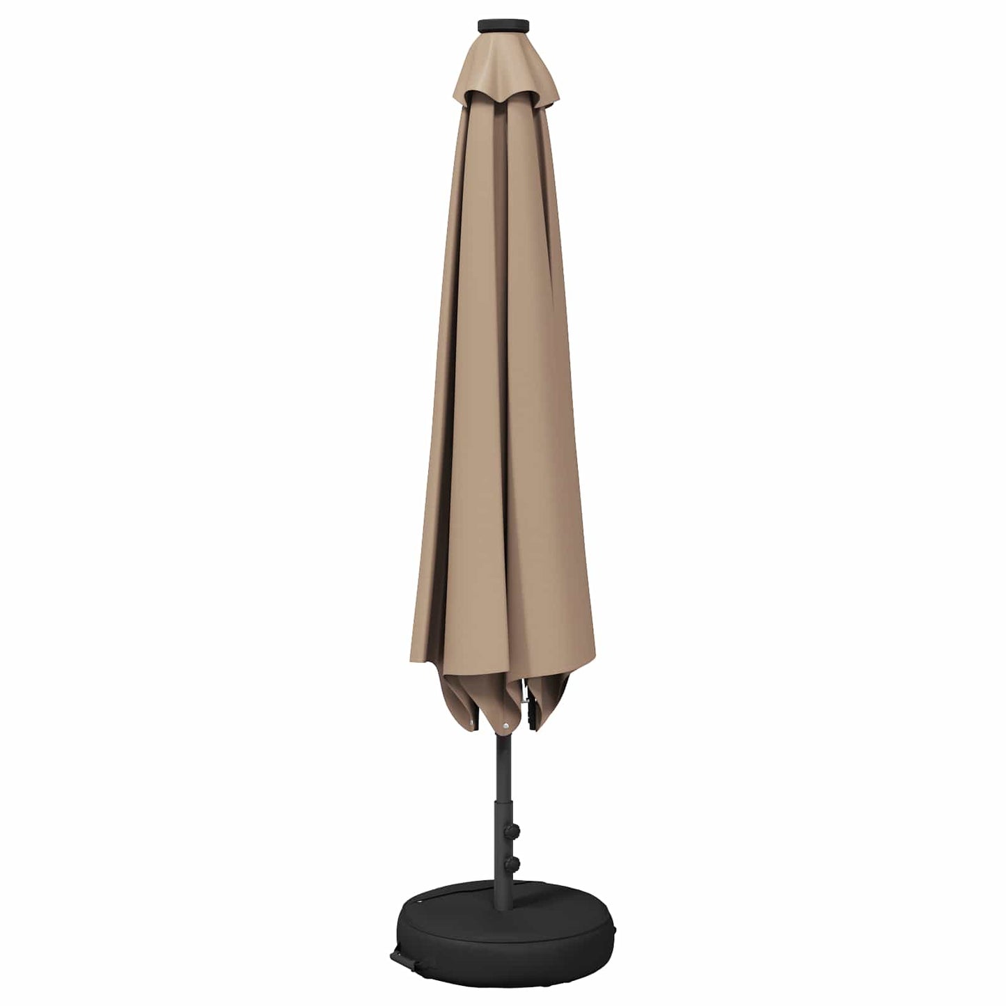 Hageparasol med LED-lamper og fot 230 x 230 cm Polyester