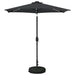 Hageparasol med LED-lamper og fot 230 x 230 cm Polyester