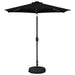 Hageparasoll med LED-lamper 230 x 230 cm Polyester Svart