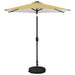Hageparasoll med LED-lamper 230 x 230 cm Polyester Gul og hvit