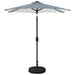 Hageparasol med LED-lamper og fot 230 x 230 cm Polyester