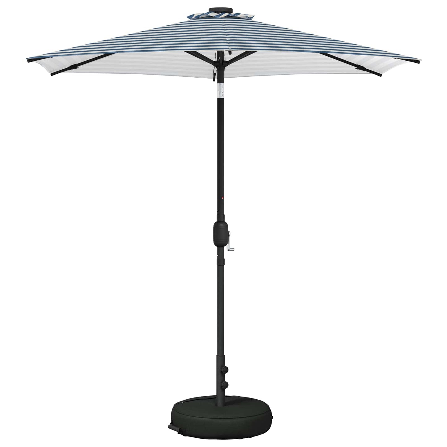 Hageparasol med LED-lamper og fot 230 x 230 cm Polyester