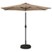 Hageparasol med LED-lamper og fot 270 x 270 cm Polyester