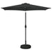 Hageparasol med LED-lamper og fot 270 x 270 cm Polyester