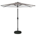 Hageparasol med LED-lamper og fot 270 x 270 cm Polyester