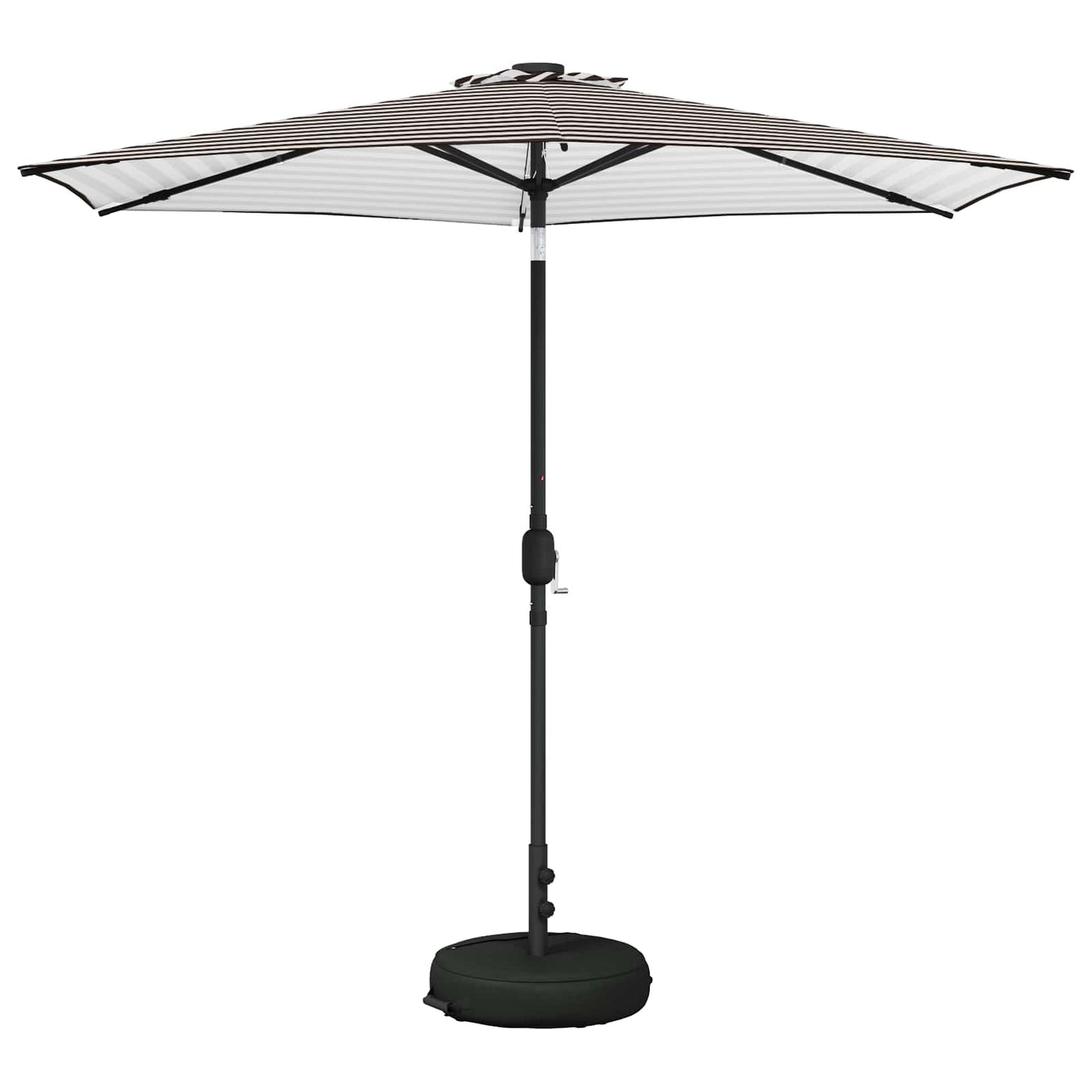 Hageparasol med LED-lamper og fot 270 x 270 cm Polyester
