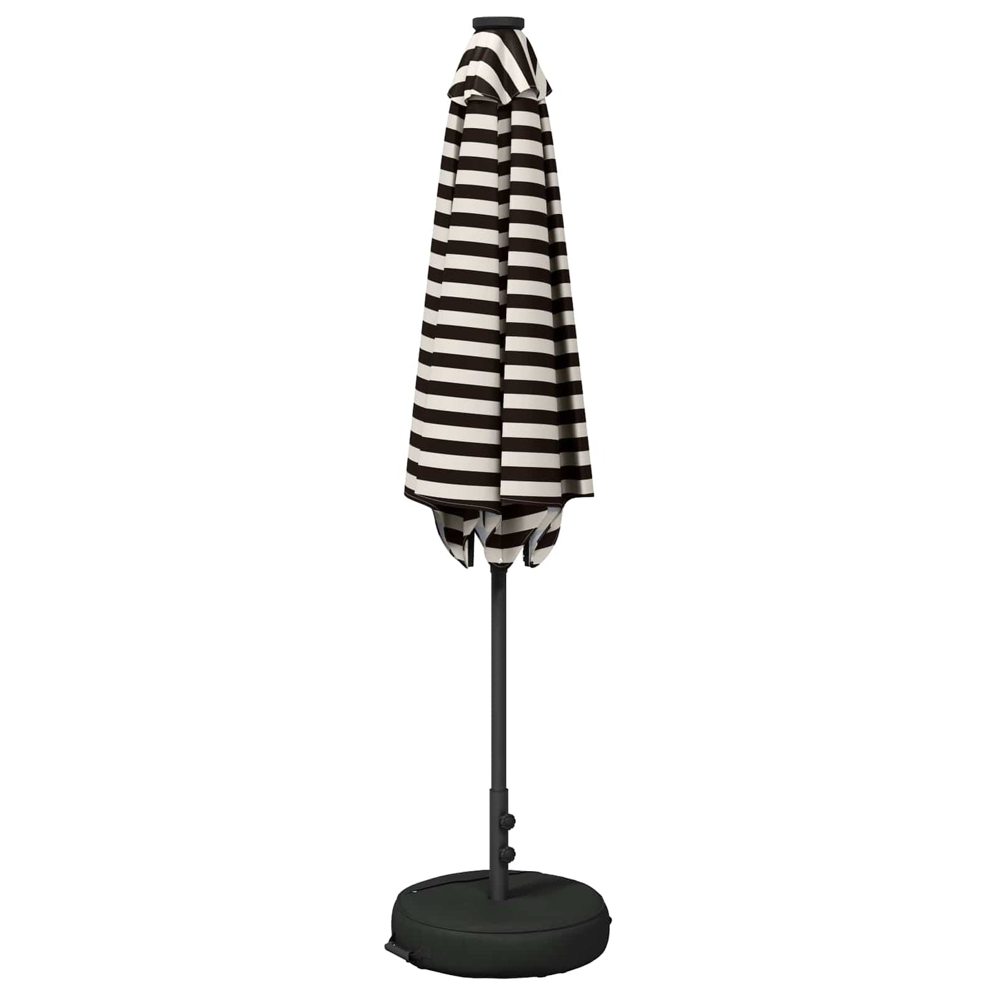 Hageparasol med LED-lamper og fot 270 x 270 cm Polyester