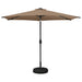 Hageparasol med LED-lamper og fot 300 x 300 cm Polyester