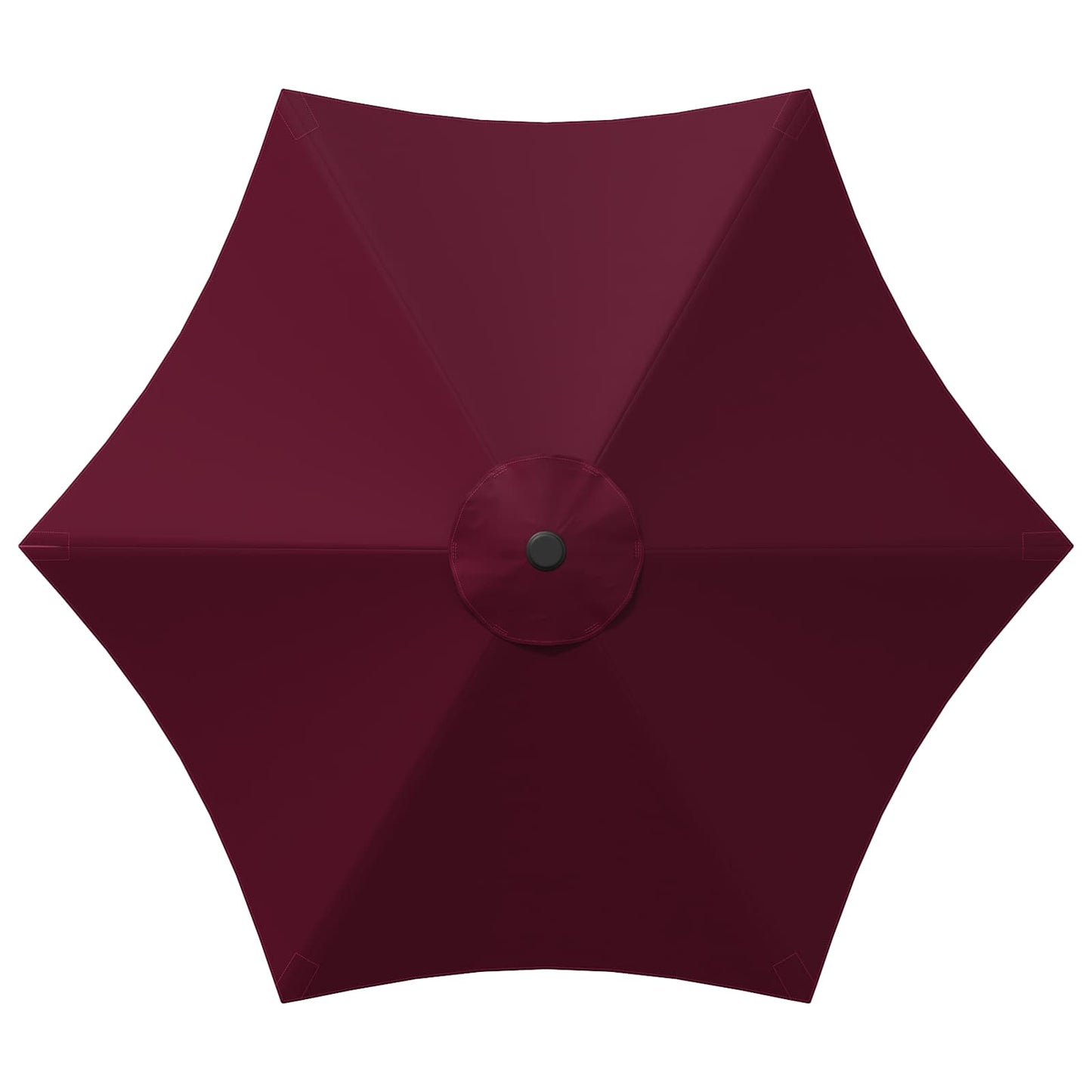 Hageparasoll med LED-lamper 300 x 300 cm Polyester Bordeaux Rød
