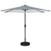 Hageparasol med LED-lamper og fot 300 x 300 cm Polyester