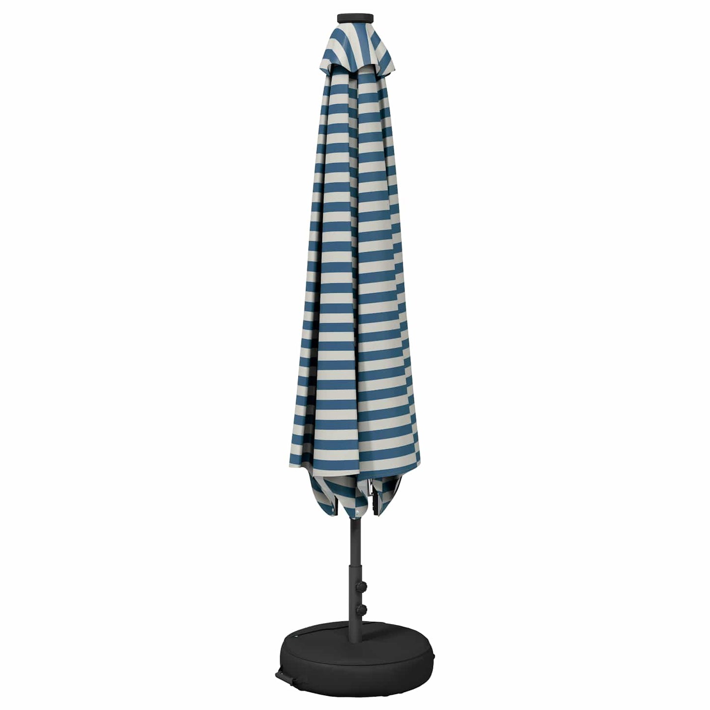 Hageparasol med LED-lamper og fot 300 x 300 cm Polyester