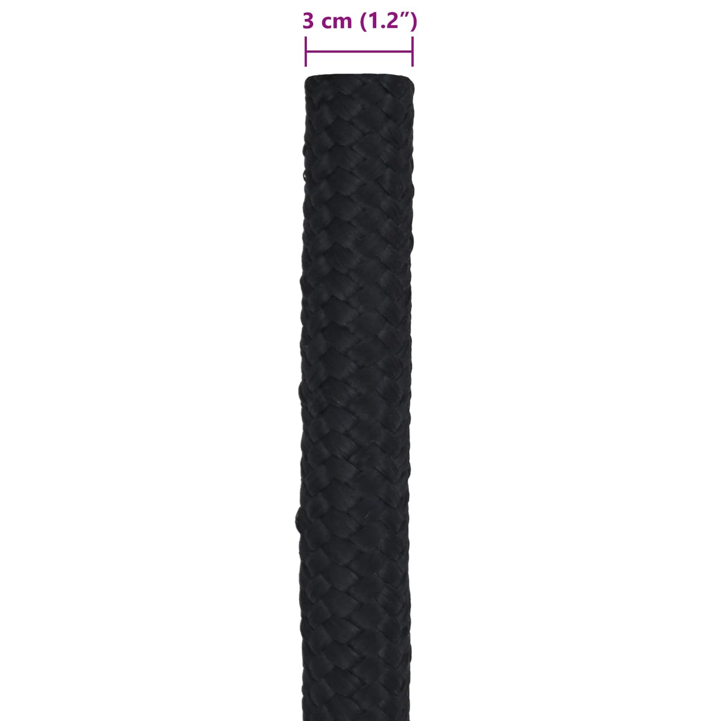 Båtsnor 5 m 3 Svart PP