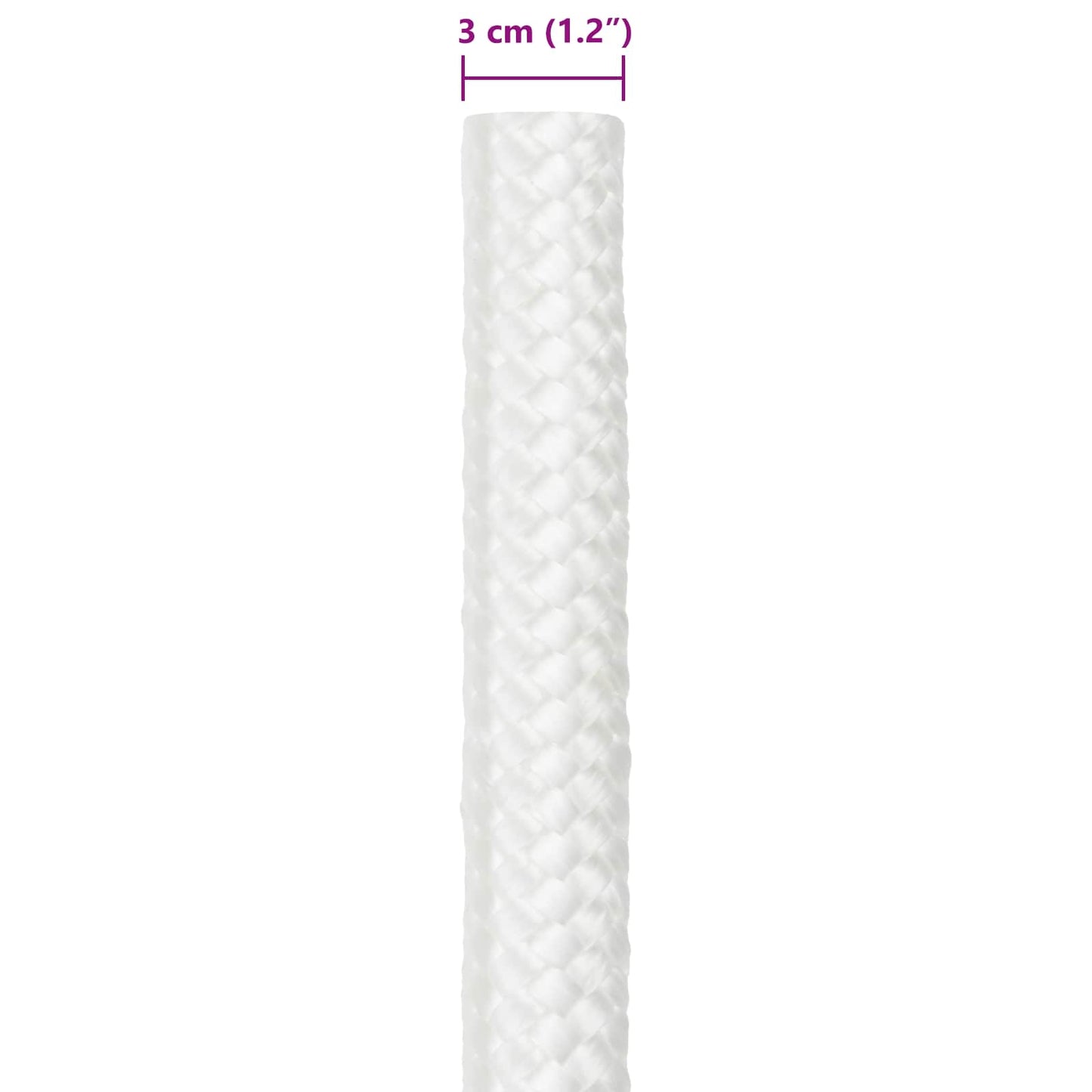 Båtsnor 50 m 3 Hvit PP