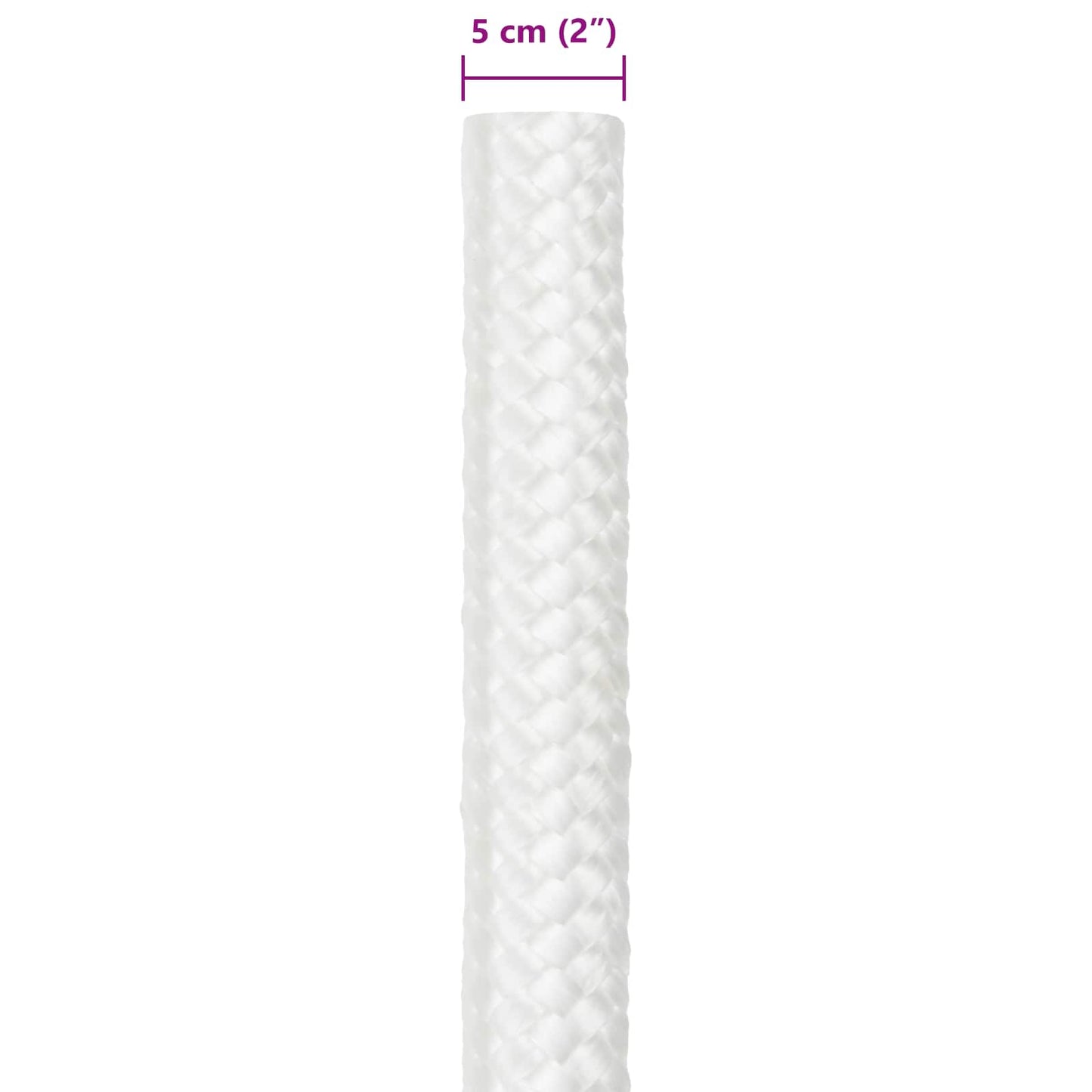 Båtsnor 5 m 5 Hvit PP
