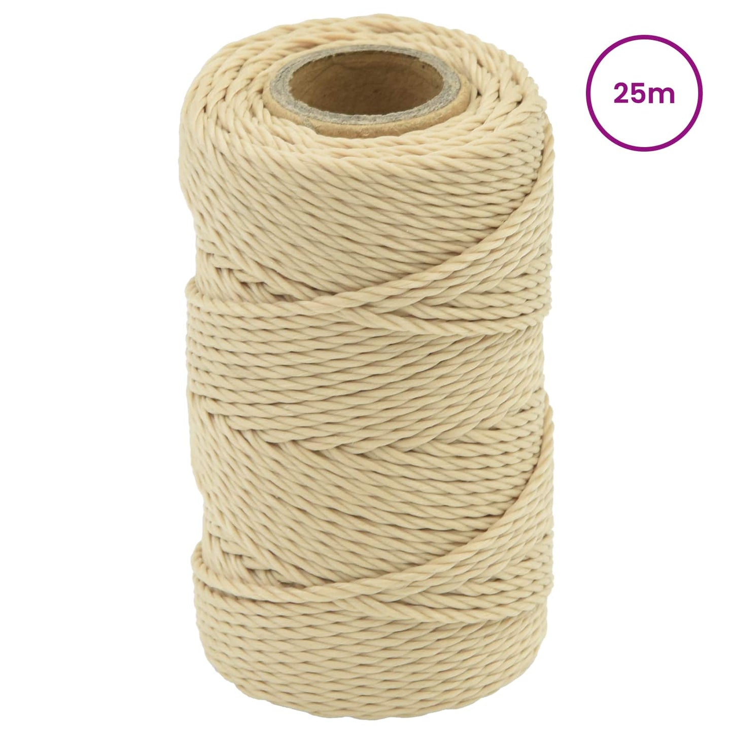 Båtsnor 2 mm 25 m Naturlig
