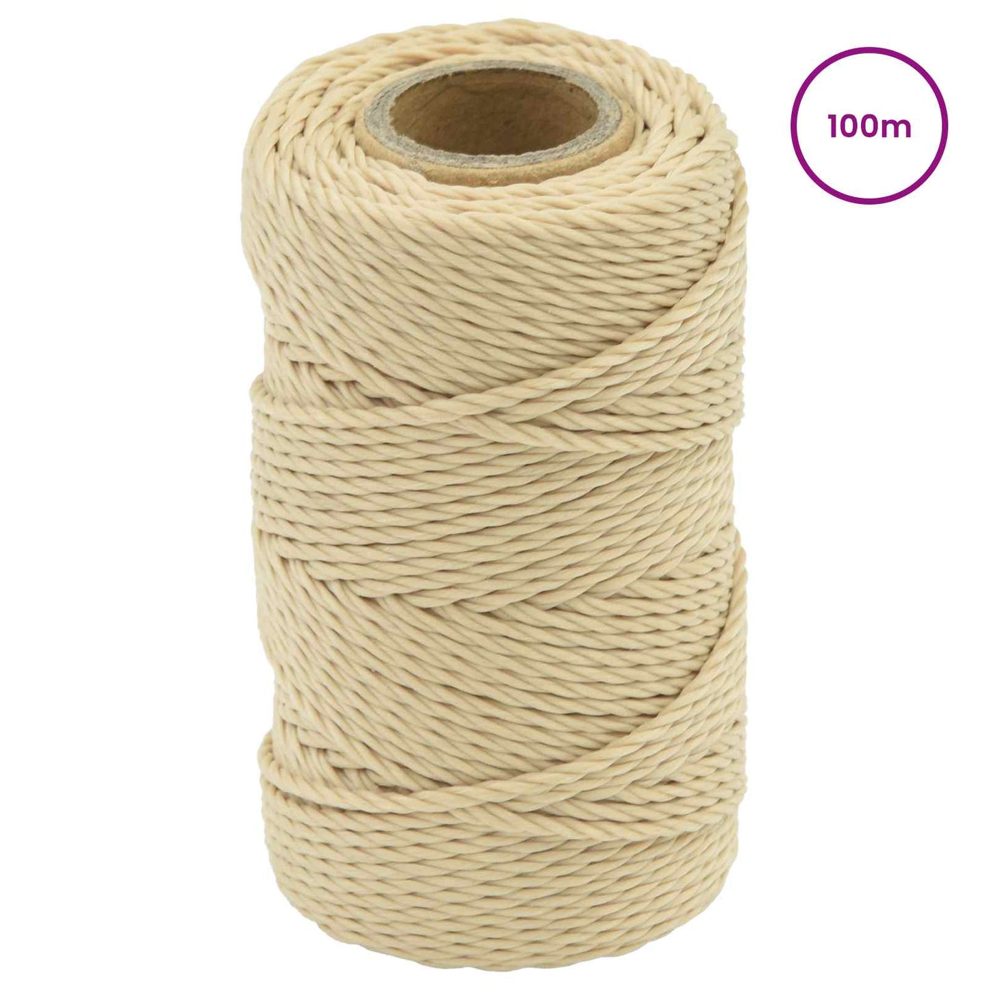 Båtsnor 2 mm 100 m Naturlig