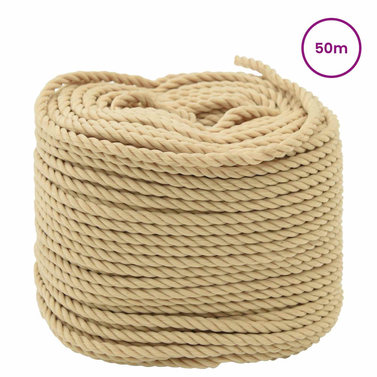 Båtsnor 3 mm 50 m Naturlig