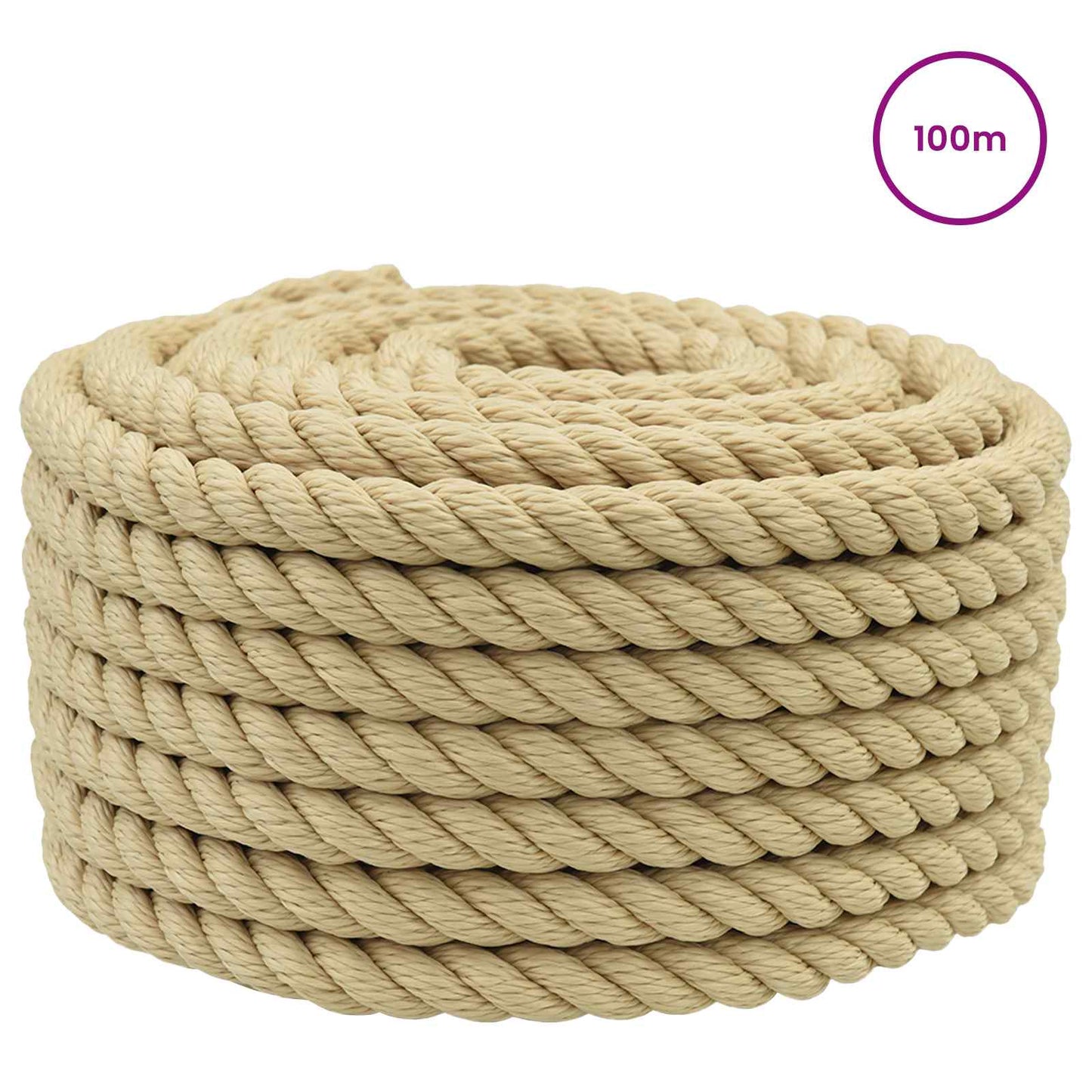 Båtsnor 2 mm 100 m Naturlig