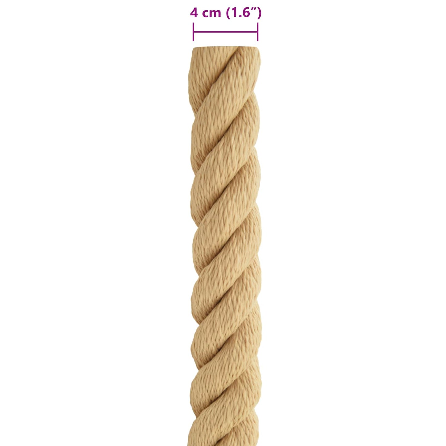 Båtsnor 4 mm 5 m Naturlig