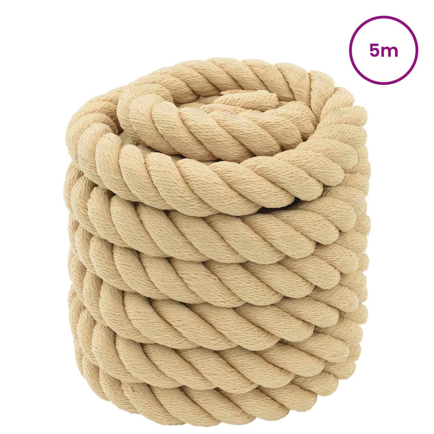 Båtsnor 6 mm 5 m Naturlig