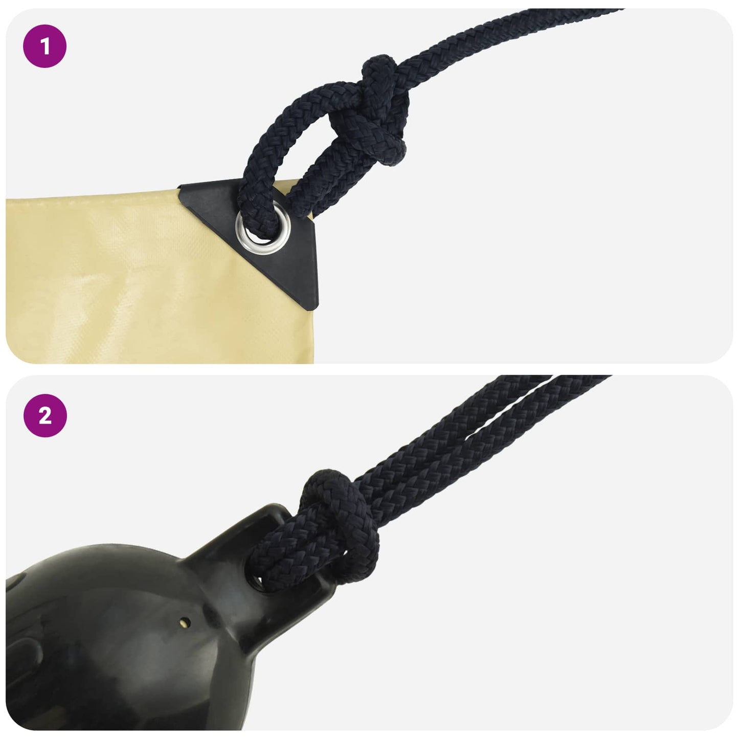 Båtsnor 2 mm 15 m Kongeblå Polyester