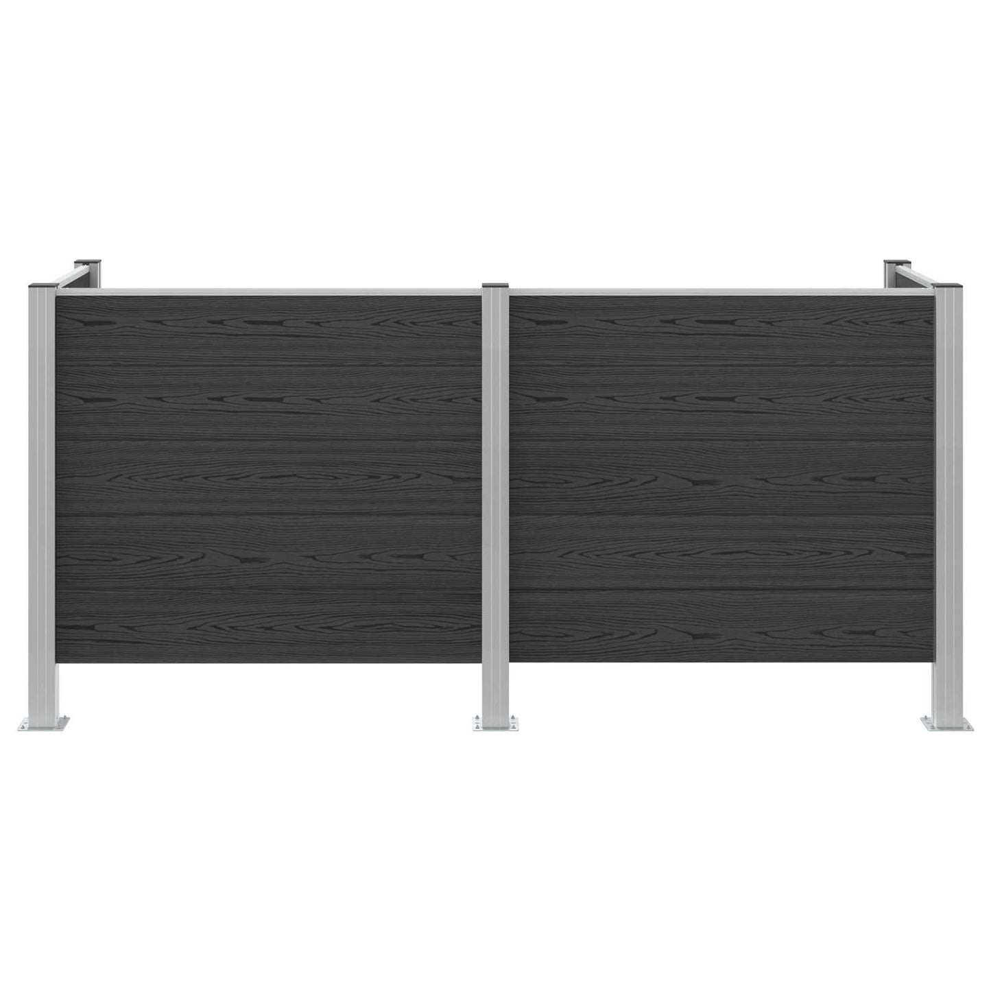 Avfallsbingehekk Grå 237 x 85 x 115 cm Aluminium og WPC