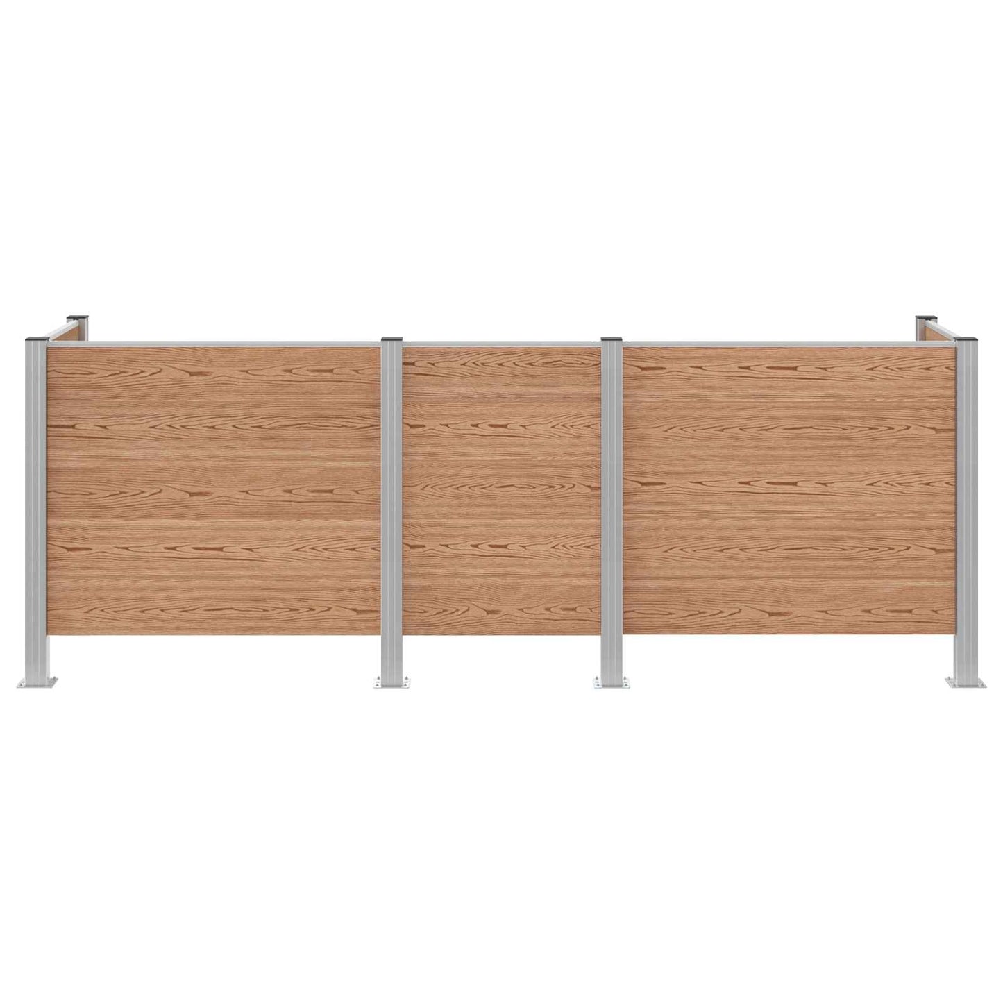 Avfallsbingehekk Brun 315 x 85 x 115 cm Aluminium og WPC