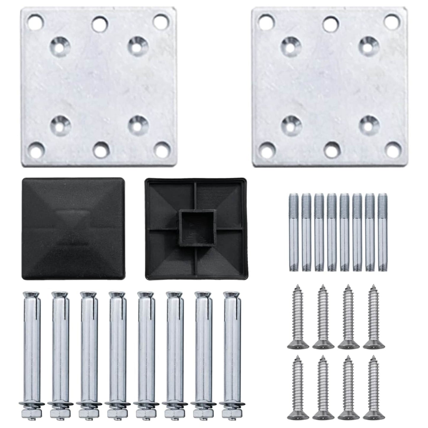 Gjerdeplate 2 pcs WPC og Aluminium Brun