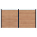 Gjerdeplate 2 pcs WPC og Aluminium Brun