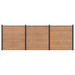 Gjerdeplate 3 pcs WPC og Aluminium Brun